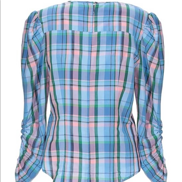 Isabel Marant Esmee Twisted Plaid Blouse - Picture 8 of 8